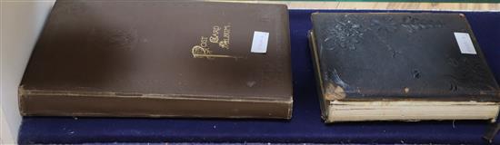 Two albums of Edwardian and later postcards, including views of Brighton and Victorian photo album